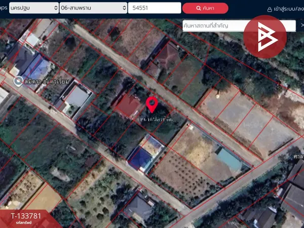 ขายที่ดินสวย เนื้อที่ 100 ตารางวา สามพราน นครปฐม ใกล้ถนนเพชรเกษม